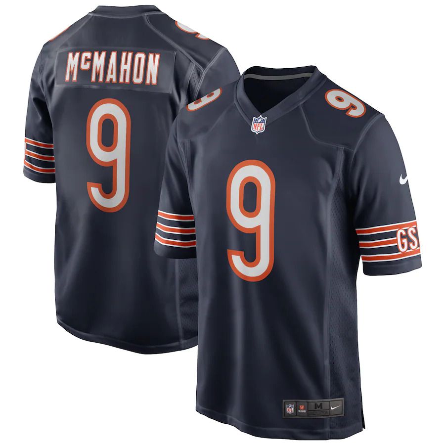 Men Chicago Bears #9 Jim McMahon Nike Navy Game Retired Player NFL Jersey
